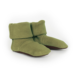 Conduroy Bootie in Olive, 0-24 m by Lovedbaby