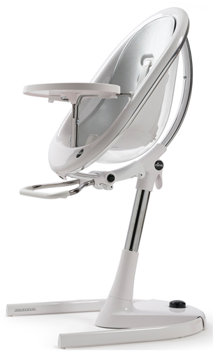Mima Moon Silver Highchair from 6 to 36 months.