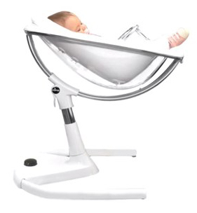 Scaun de masa Mima Moon Aubergine cu  pernuta reductoare pentru nou-nascuti 0-6 luni.