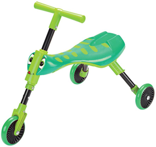 Tricicleta fara pedale Scuttlebug Grasshopper (verde inchis cu verde deschis), marca Mookie