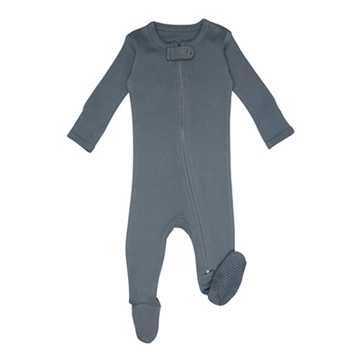 Body bebe cu fermoar, 100% bumbac organic, Moonstone, Terry & Knit, 0-12 luni | Lovedbaby