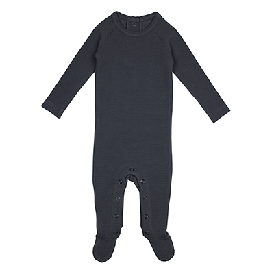 Conduroy Raglan Baby Footie in Chia Seed 0-12 luni