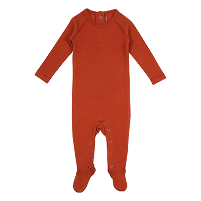 Body bebe cu picioare, din bumbac organic GOTS, Conduroy Paprika 0-12 luni