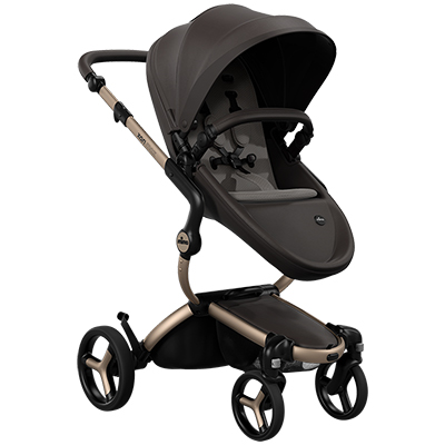 Carucior sport mima Xari MAX Chocolate Brown, pe cadru Champagne