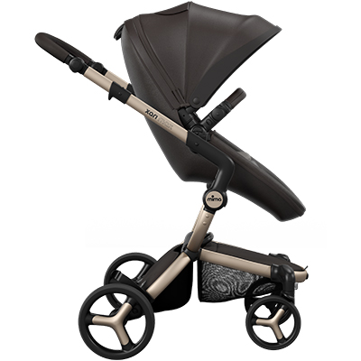 Carucior sport mima Xari MAX Chocolate Brown cu cadru Champagne