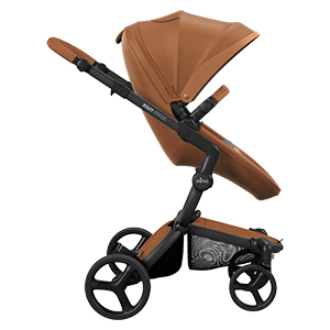 Carucior sport premium mima Xari MAX Camel cu cardunegru. Foto din lateral.