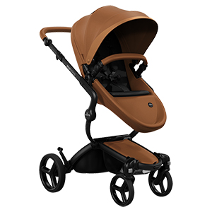 Carucior sport premium mima Xari MAX Camel cu cardu negru. Scaun sport cu fata la lume.