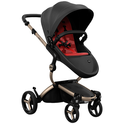 Carucior 2in1  mima Xari Max Chocolate Brown, pe cadru Champagne