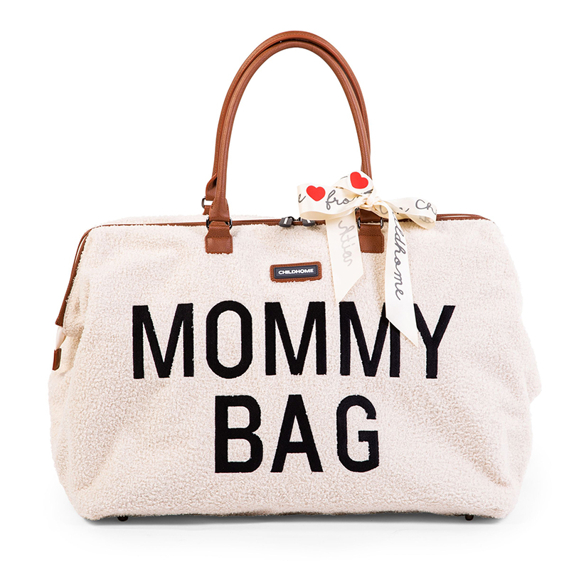 Maori Southern bring the action Childhome - Geanta bebe cu saltea de infasat Mommy Bag Teddy Off-White