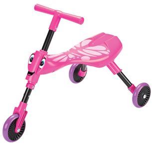 Tricicleta fara pedale Scuttlebug Butterfly (Roz inchis cu roz deschis), marca Mookie