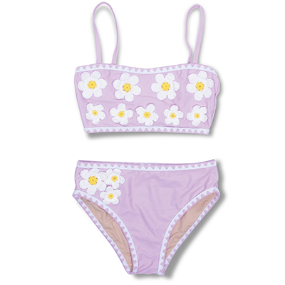 Crochet Lavender Daisy Girls Bikini 7-14 years, UV50+, Shade Critters