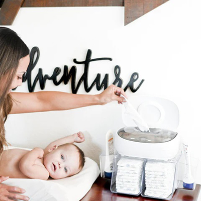 Incalzitor servetele umede Evo Baby Wipes Warmer,marca Prince Lionheart | Cu rezervor de apa, aditiv antimicrobian, sistem ever FRESH si filtru.