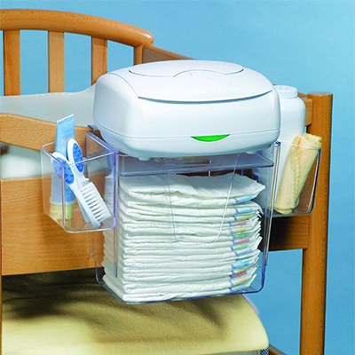 Prince Lionheart Diaper Depot Made in USA | Can be attached to a playpen, baby bed, baby crib, changing table.