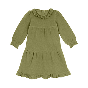 Lovedbaby Conduroy Kids Long-Sleeved Dress in Olive  2-3 years