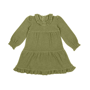 Lovedbaby Conduroy Long-Sleeved Dress in Olive 6-24 months