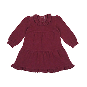 Rochita bebe cu maneci lungi, din bumbac organic GOTS, Lovedbaby Conduroy Sugarplum 6-24 luni