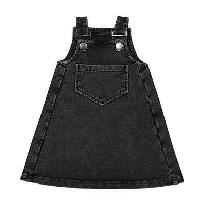 Lovedbaby Faux Denim Dress in Black, Good Jeans, 6-24 months