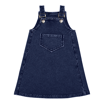 Lovedbaby Kids'Faux Denim Dress in Navy, Good Jeans, 2-4 years