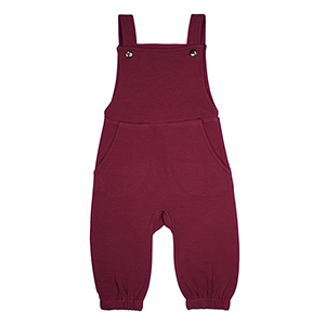 Salopeta bebe, din bumbac organic GOTS, Conduroy Sugarplum 0-24 luni