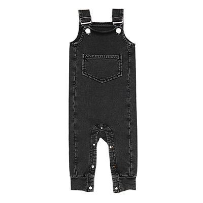 Lovedbaby Faux Denim Overall in Black, Good Jeans, 6 months to 2 years old 0-24 luni