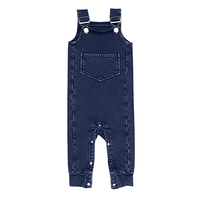 Salopeta bebe din bumbac organic GOTS, Good Jeans, Navy, 6 luni - 2 ani